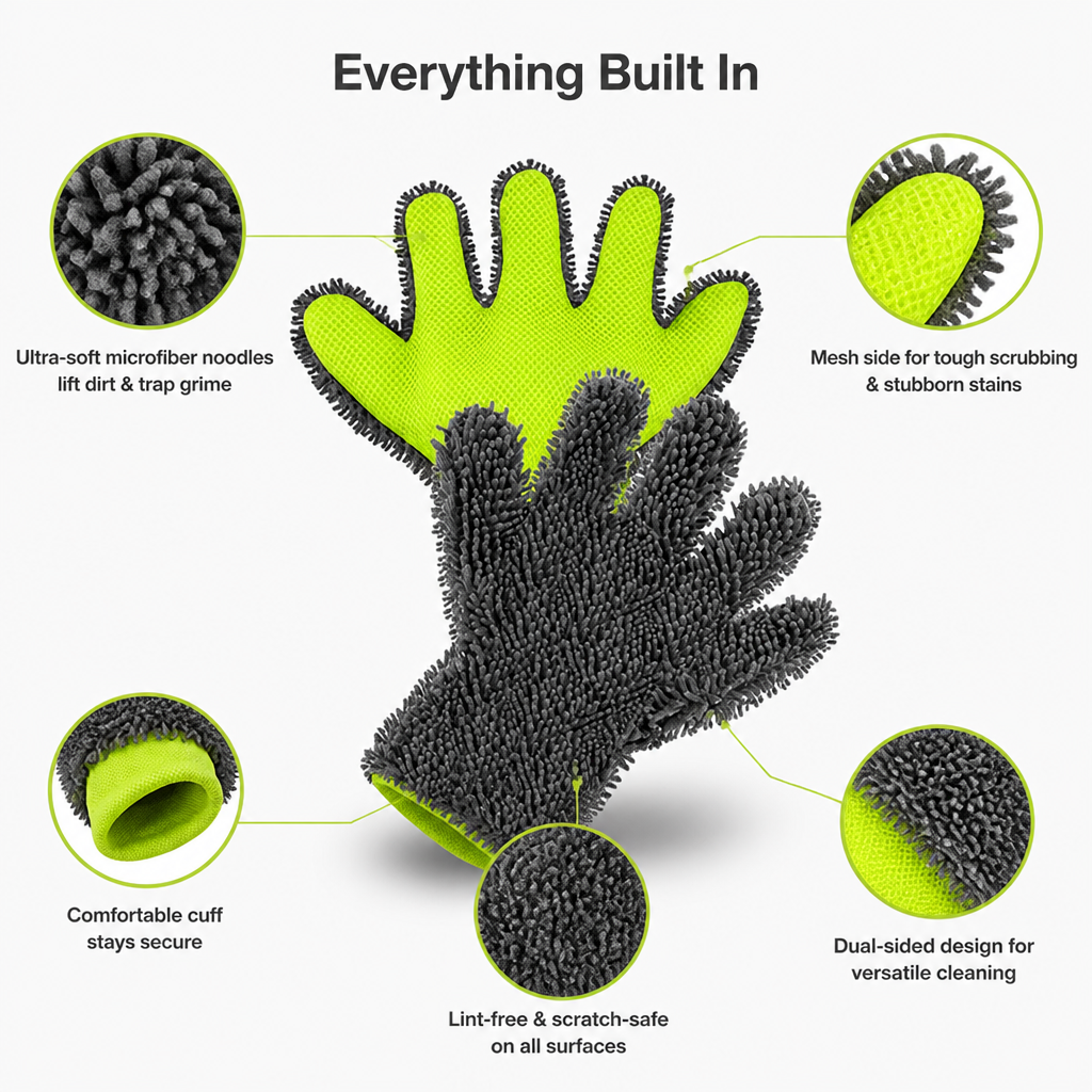 VeloClean Gloves — Take Command of Every Curve with Effortless, Showroom-Ready Shine - Souliia