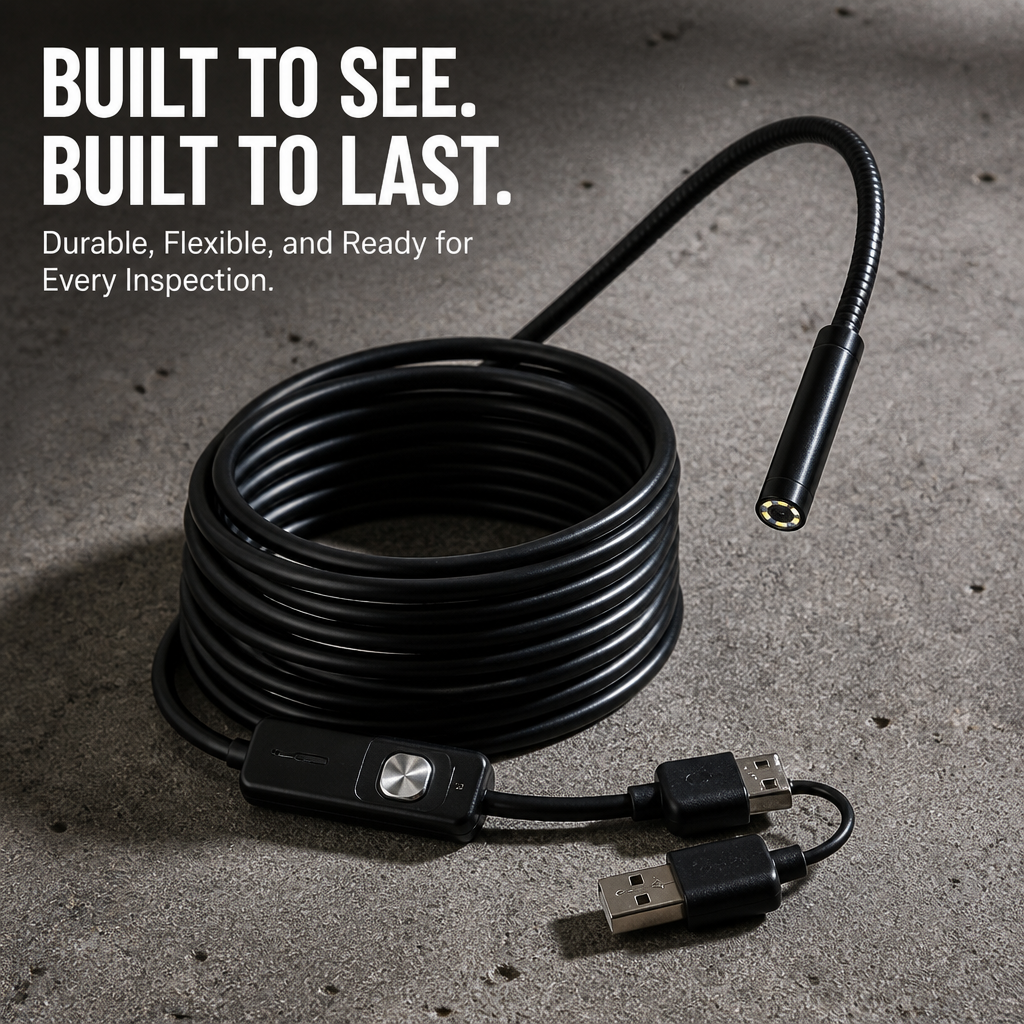 VisionPro Ultra HD Waterproof Endoscope — Spot Every Hidden Flaw with Rock-Solid Clarity and Durability - Souliia