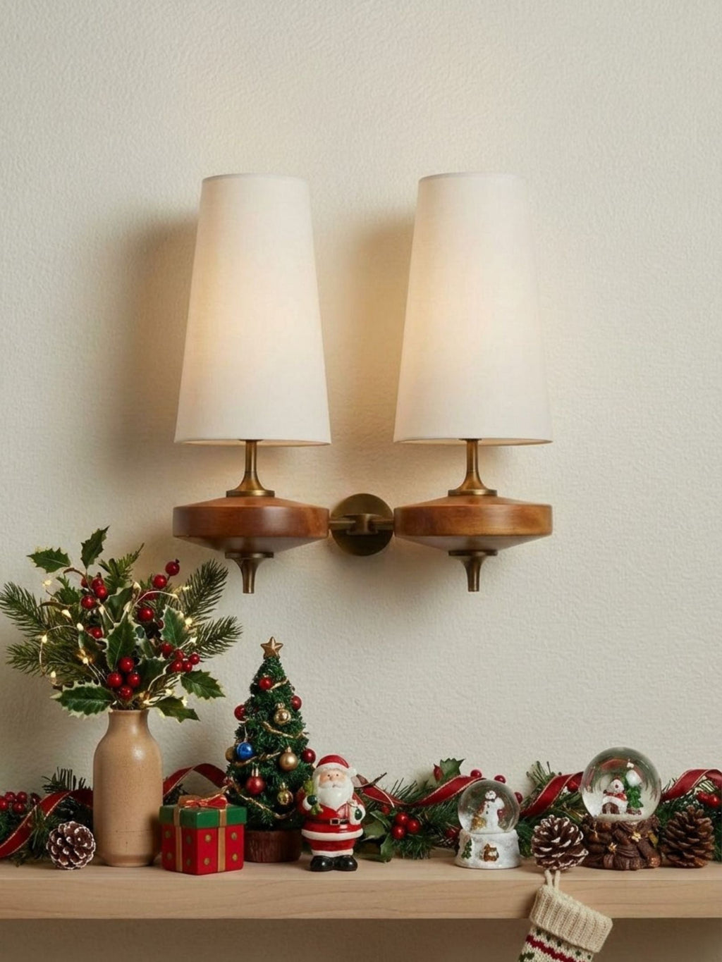 Rowan Retro Fabric Shade Wall Sconce – Classic Fabric Lighting For Bedroom | Souliia
