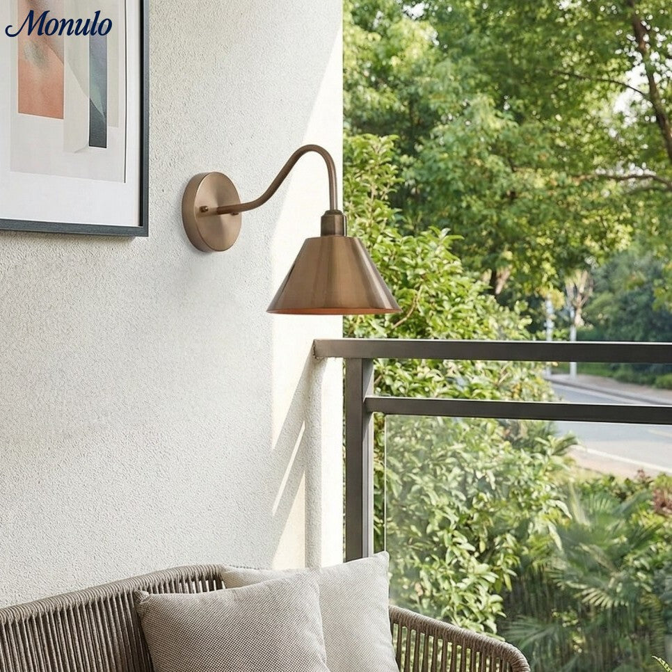 Narix Konische moderne Metall-Wandleuchte für Flure und Schlafzimmer | Souliia