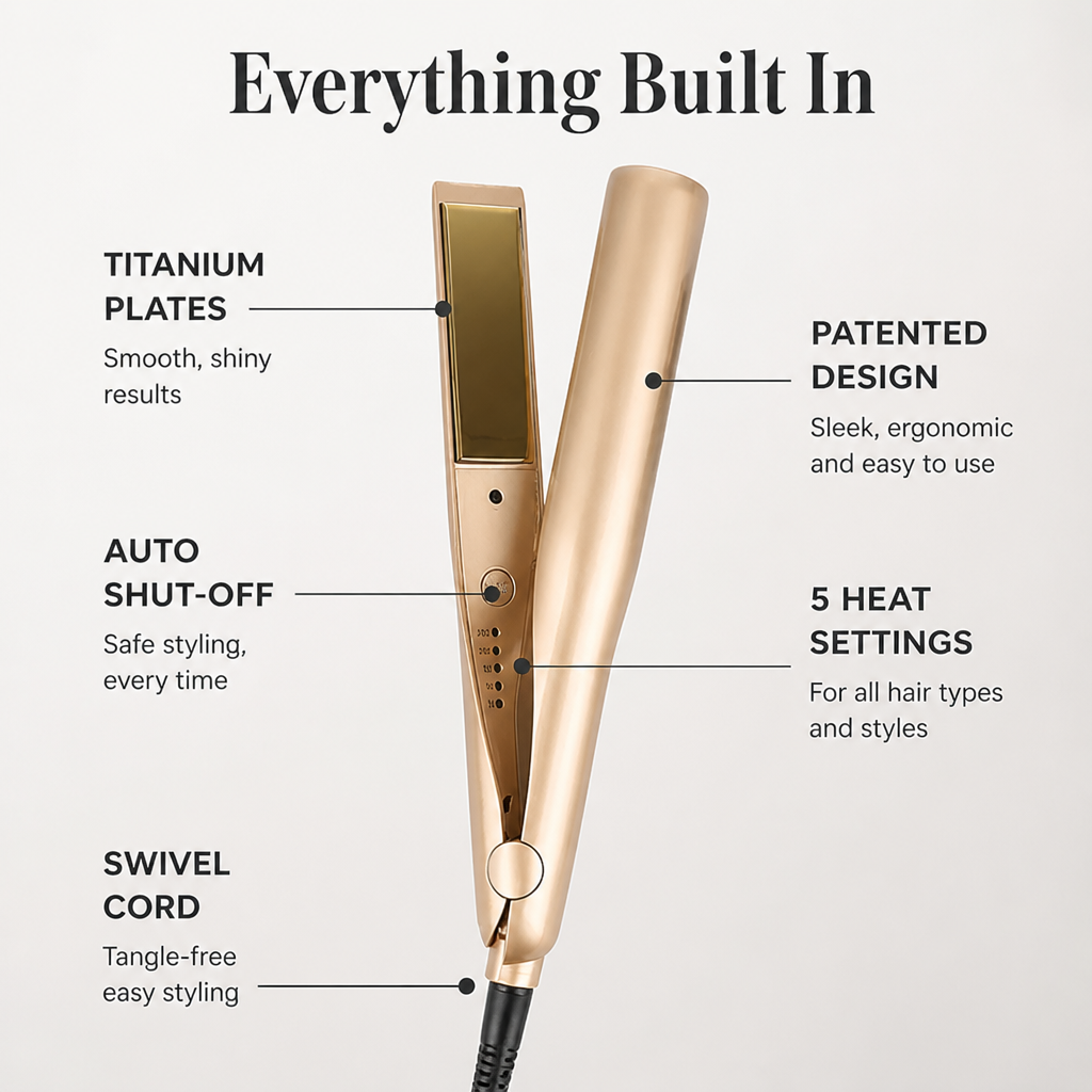 VeronaLuxe — Straighten, Curl & Shine With One Gold Wand in Minutes - Souliia