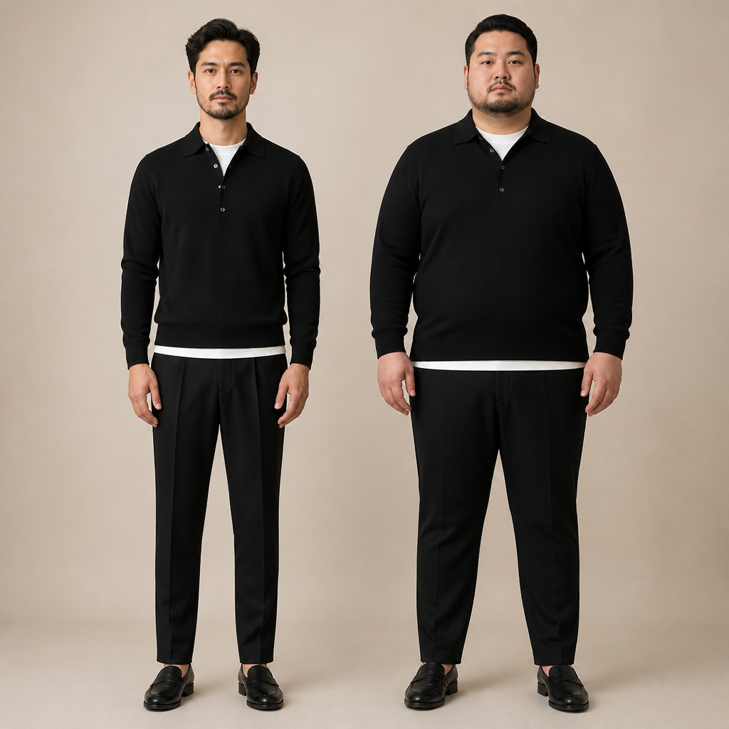ValorWeave – Tailored Knit Polo with Spread Collar & Button Placket - Souliia