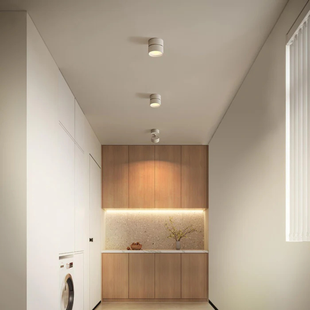 NovaLux Rotating Head LED Ceiling Light — Adjustable Radius Design