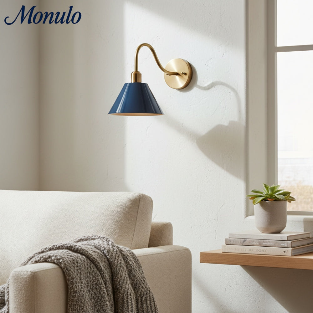 Narix Konische moderne Metall-Wandleuchte für Flure und Schlafzimmer | Souliia