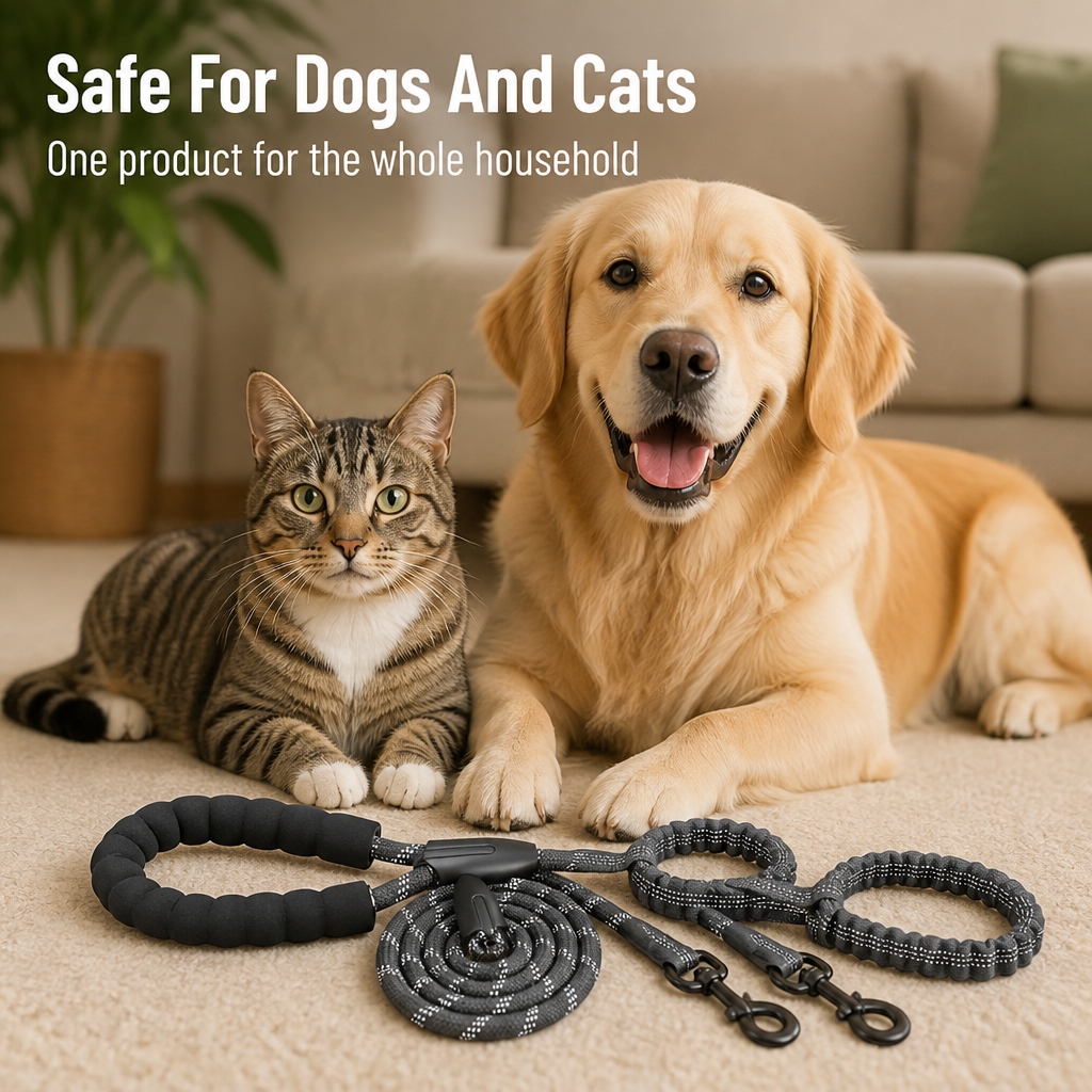 VersaTether — Effortless, Tangle-Free Control for Happier, Calmer Walks with Two Dogs - Souliia