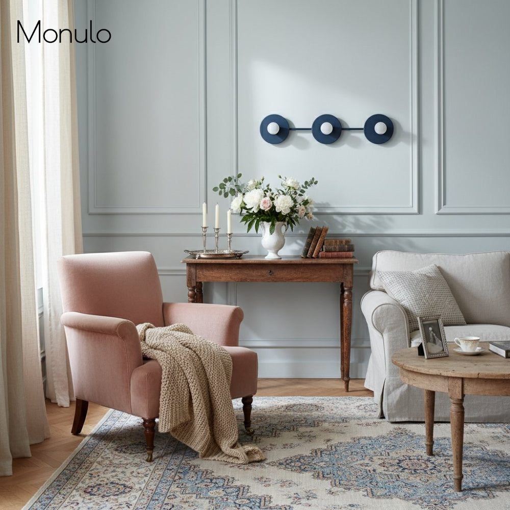 Radiro Globe Spherical Vanity Light – Modern 3-Light Bathroom Fixture | Souliia