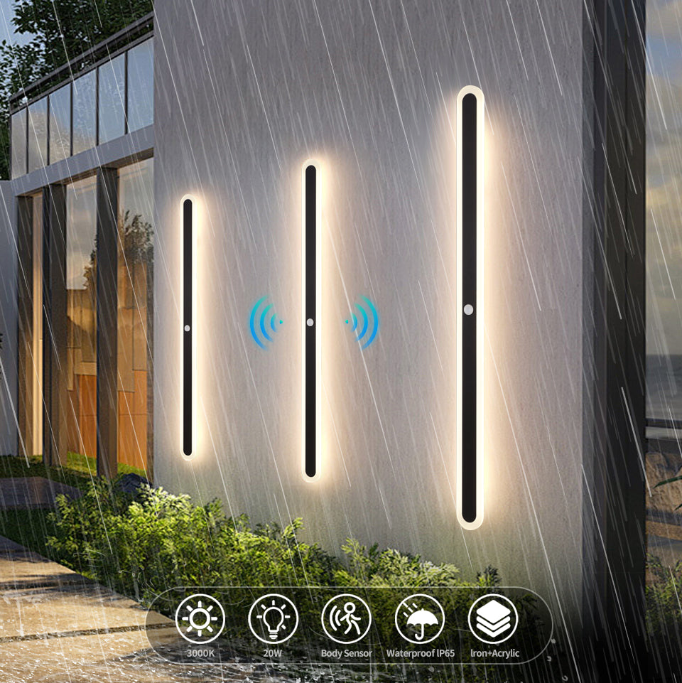 SolaraGuard Outdoor LED Wall Light — IP65 Waterproof, Integrated Motion Sensor
