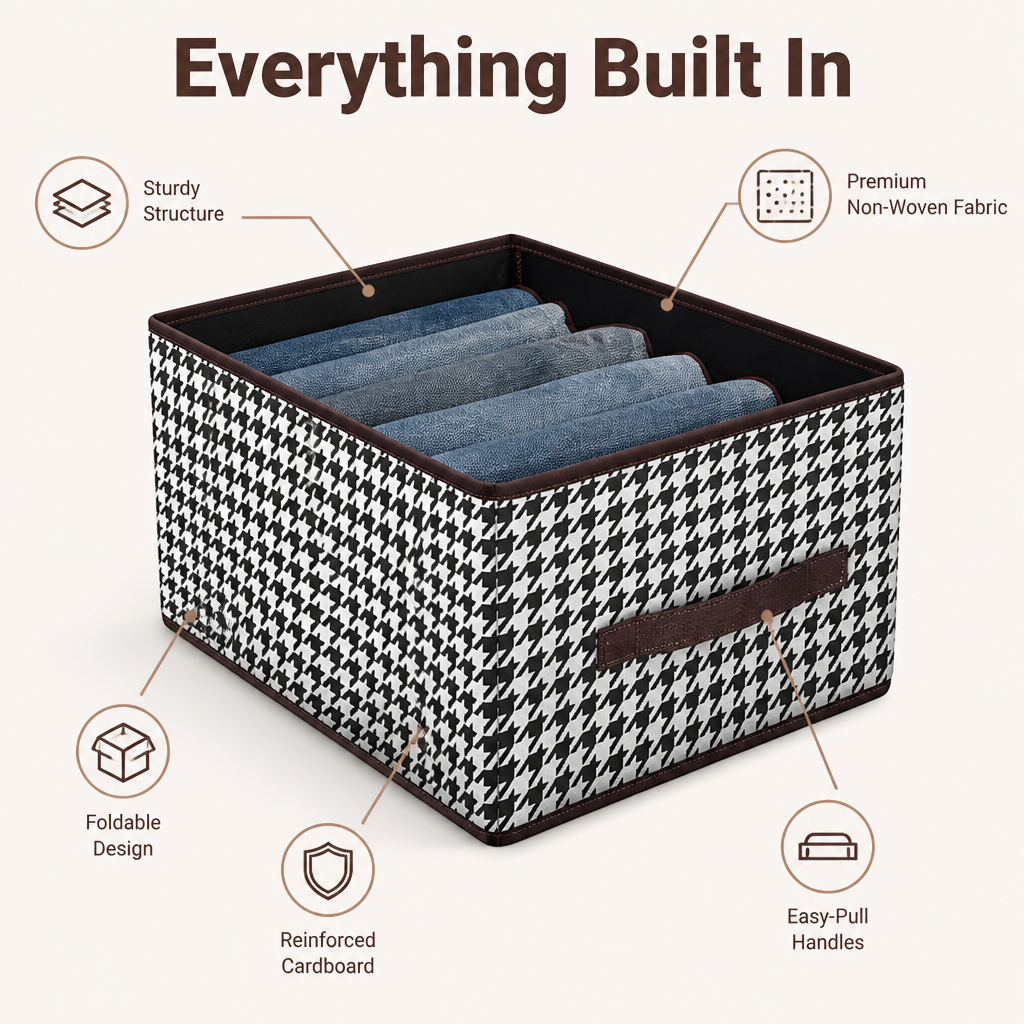 VeerCraft Foldable Organizer — Clear the Clutter and Find Your Favorite Jeans Instantly - Souliia