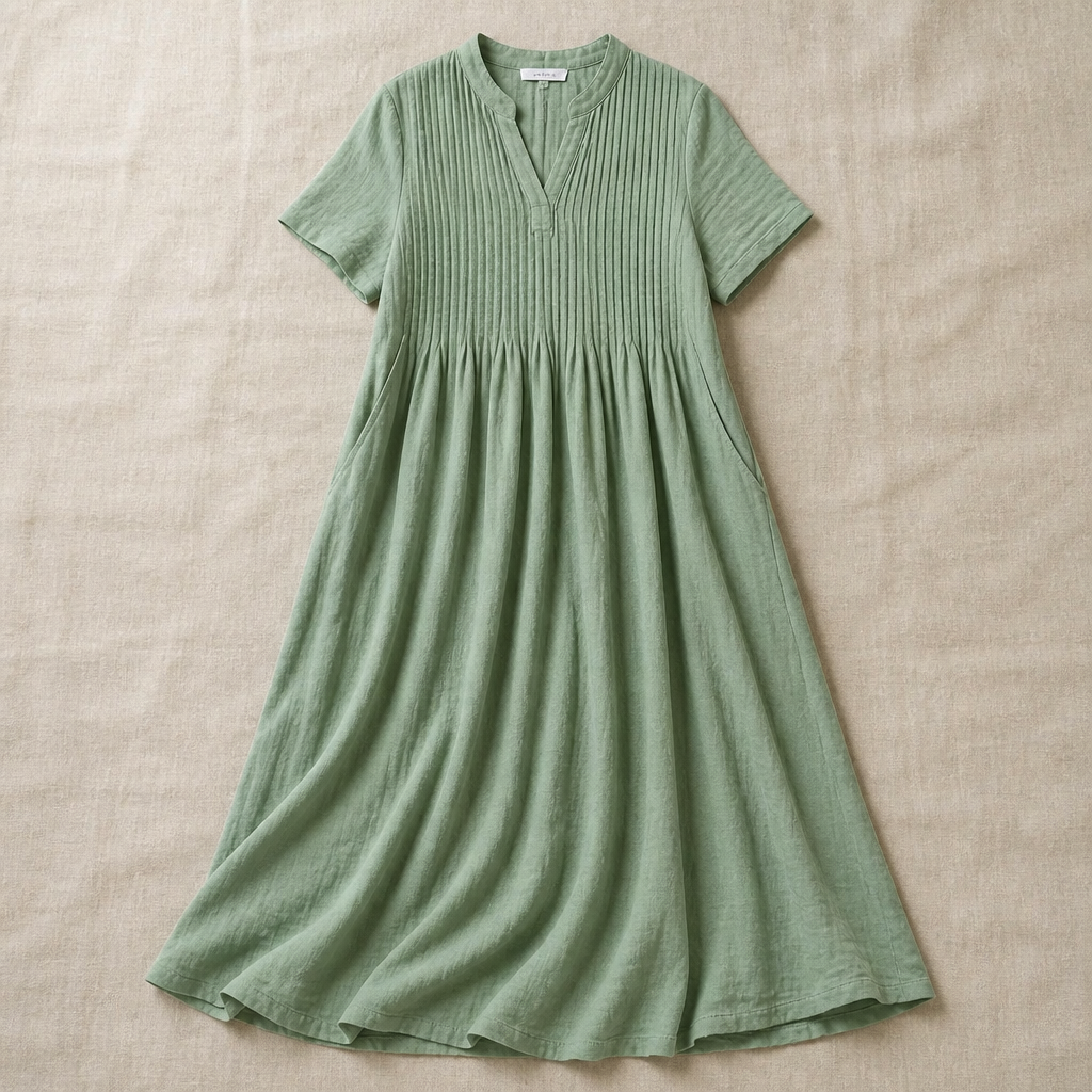 VexaLuxe Pleated Dress — Unleash Effortless Grace and All-Day Cool Confidence - Souliia