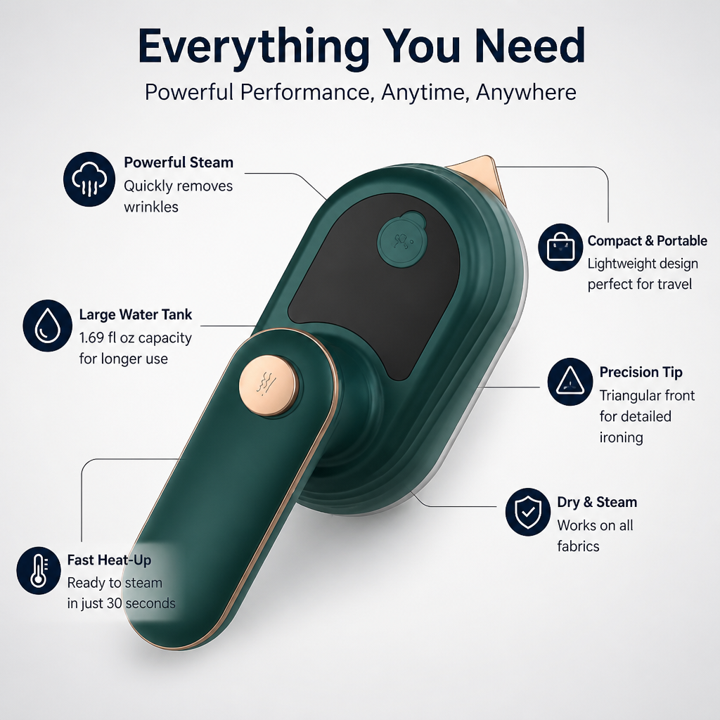 VestaPress — Look Flawless Instantly with Precision Steam Power Anywhere - Souliia