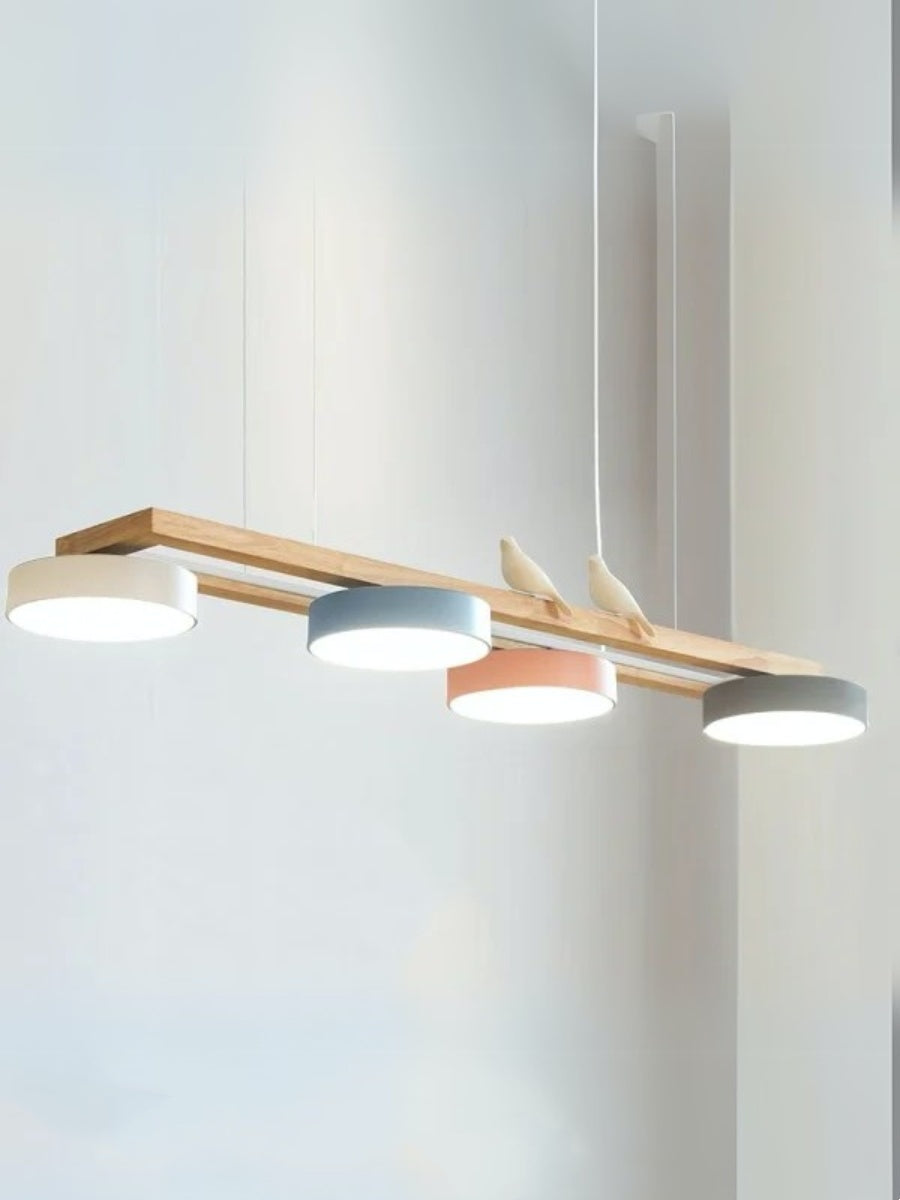 Moderne minimalistisk pendellampe med 4 fugle | Souliia