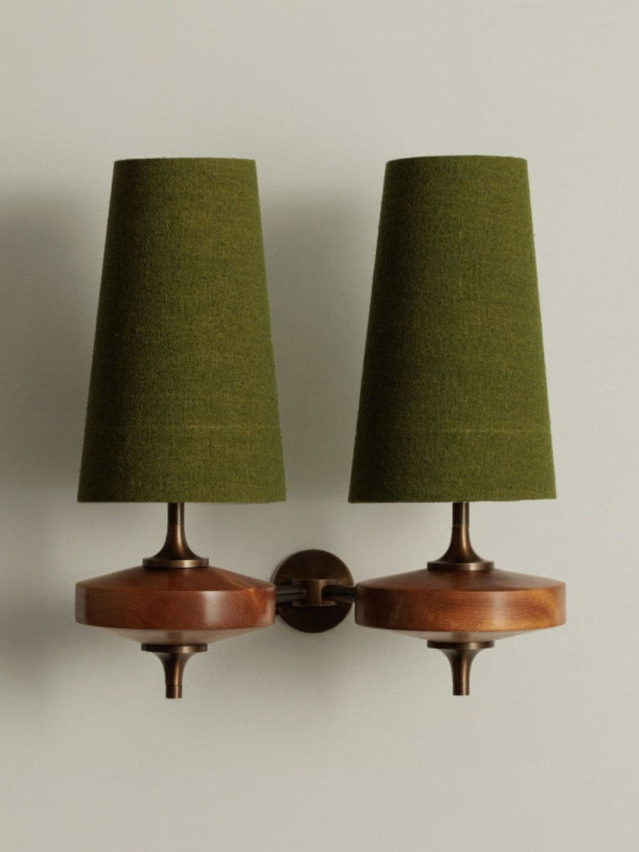Rowan Retro Fabric Shade Wall Sconce – Classic Fabric Lighting For Bedroom | Souliia