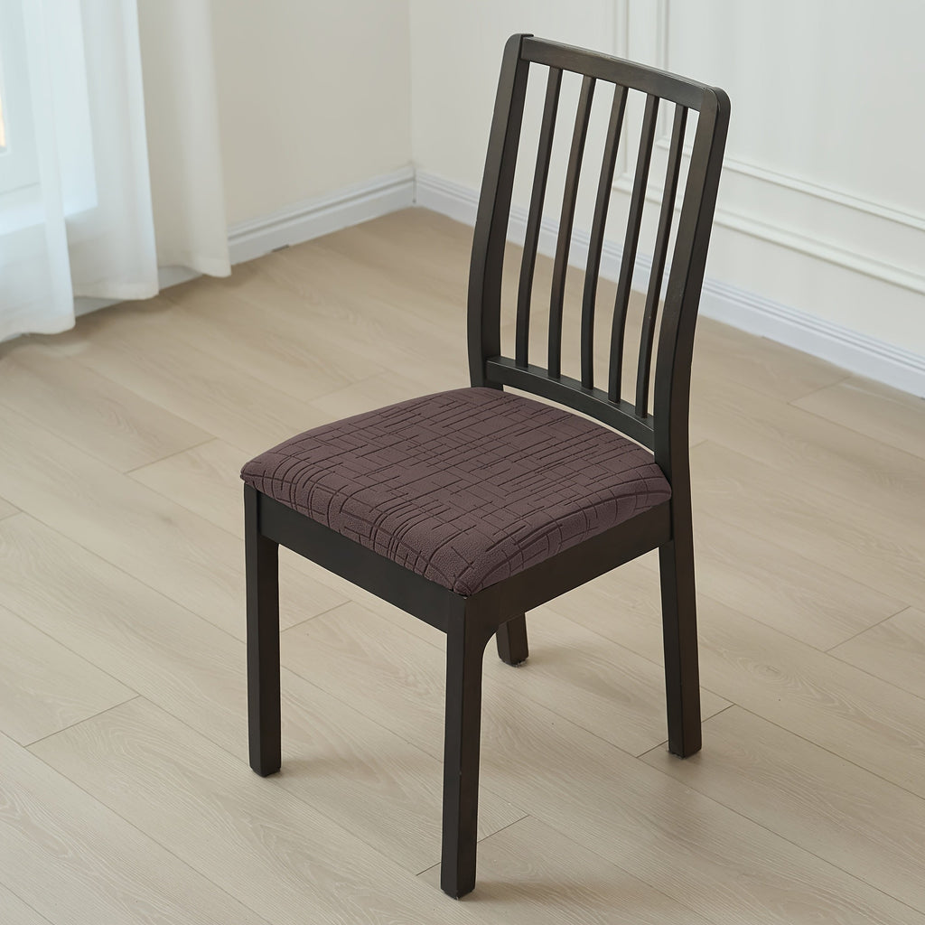Crossfit Elastic Dining Chair Covers — Cross-Textured Stretch Fabric, Secure Fit