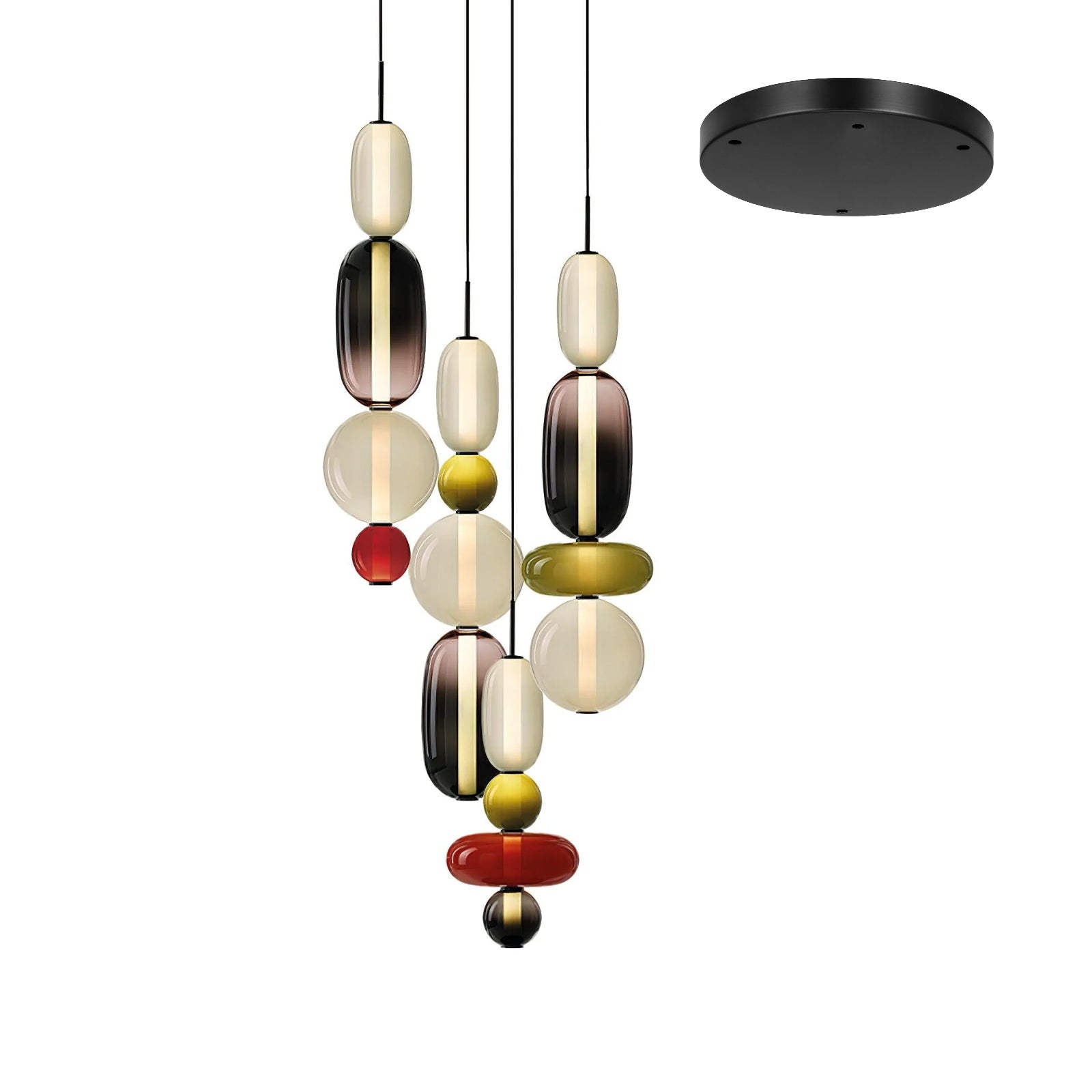 Buntglas Kronleuchter | Souliia
