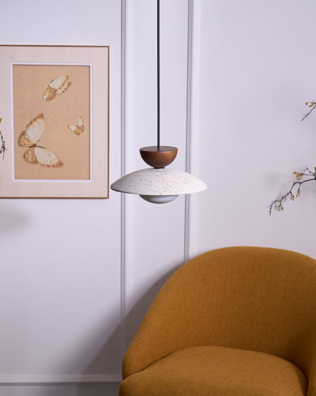 Tia Travertine Pendant Lamp | Souliia