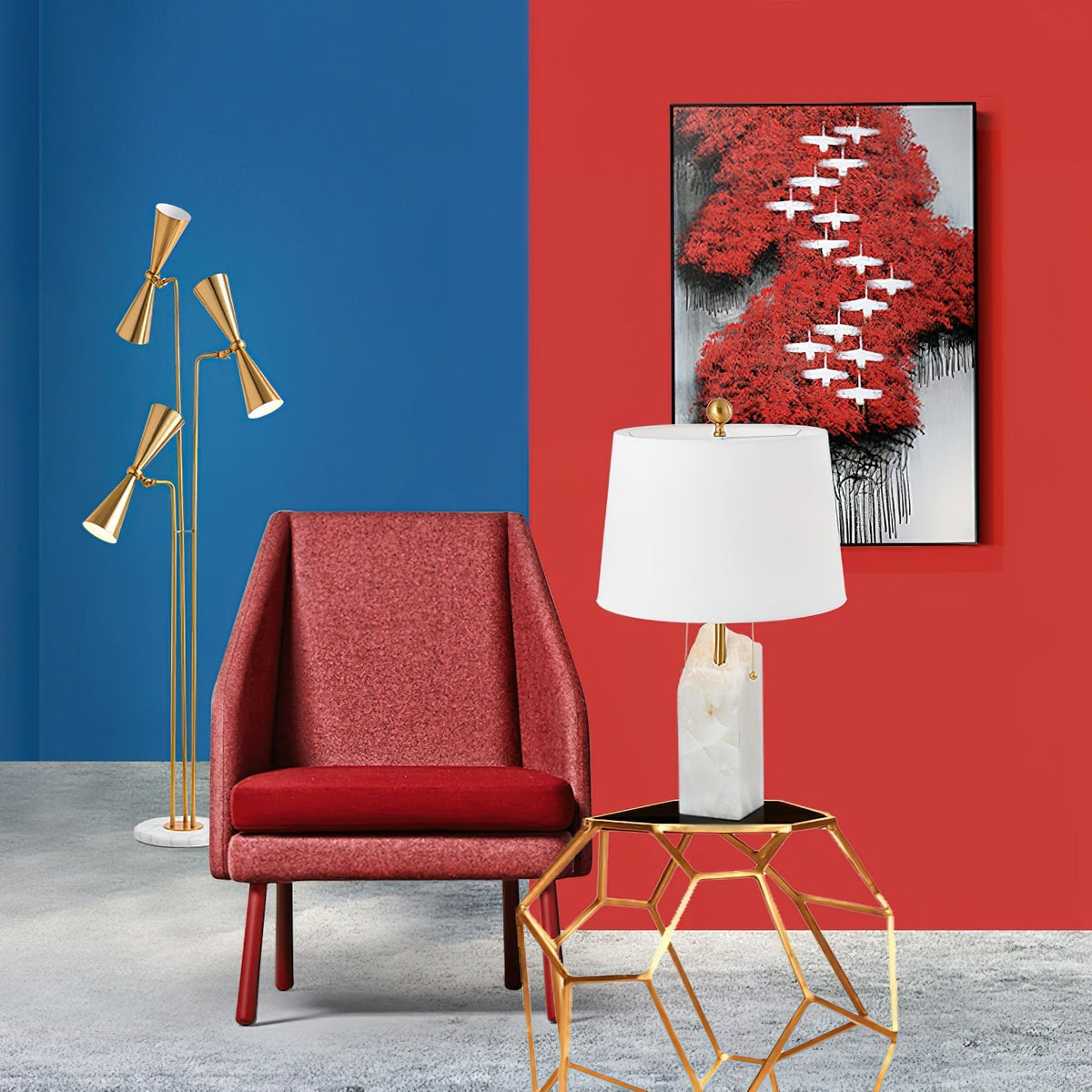 Bordslampa i rå alabaster | Souliia