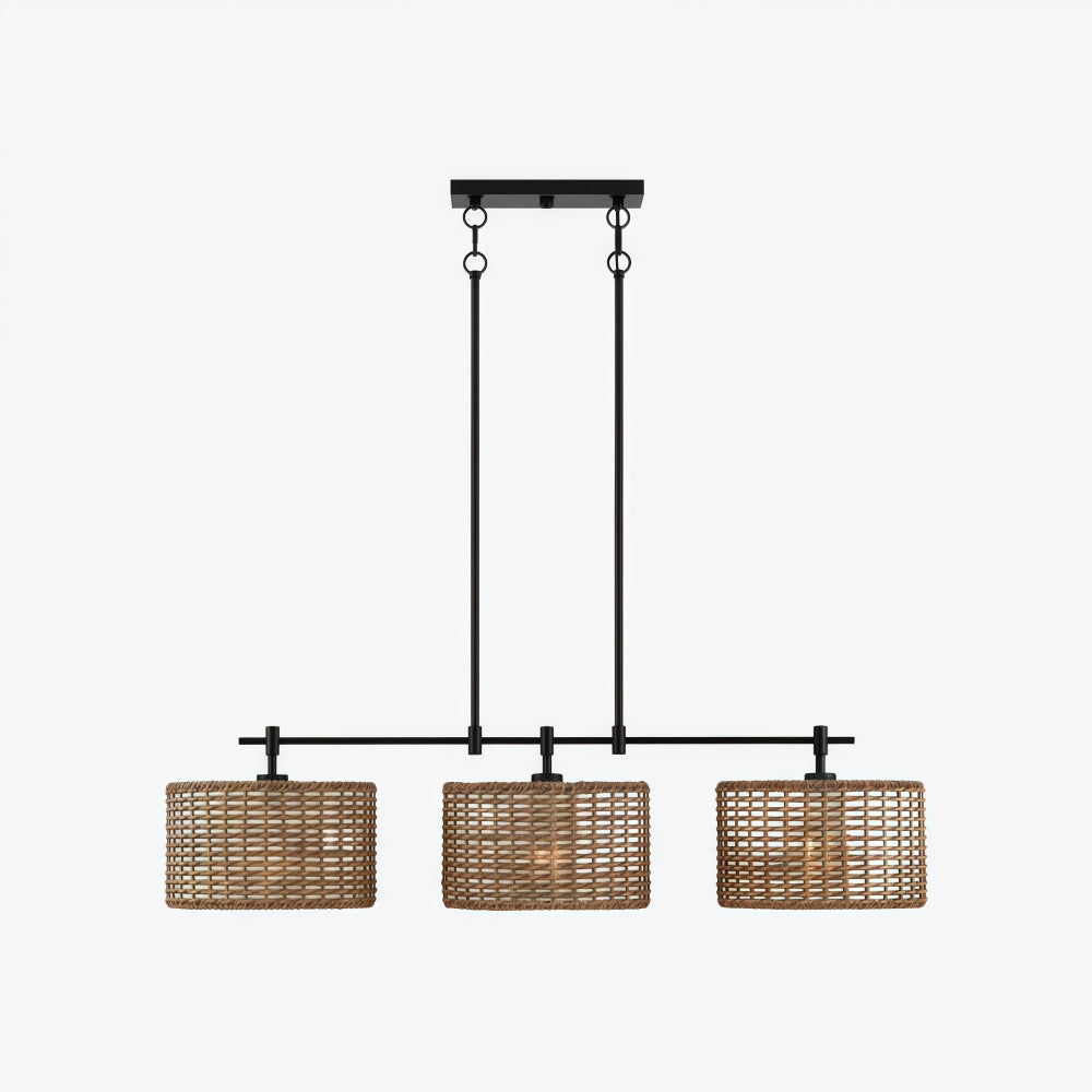 Ravelo Rustic Drum Pendant Light with Sculptural Metal Design for Dining and Living Spaces | Souliia