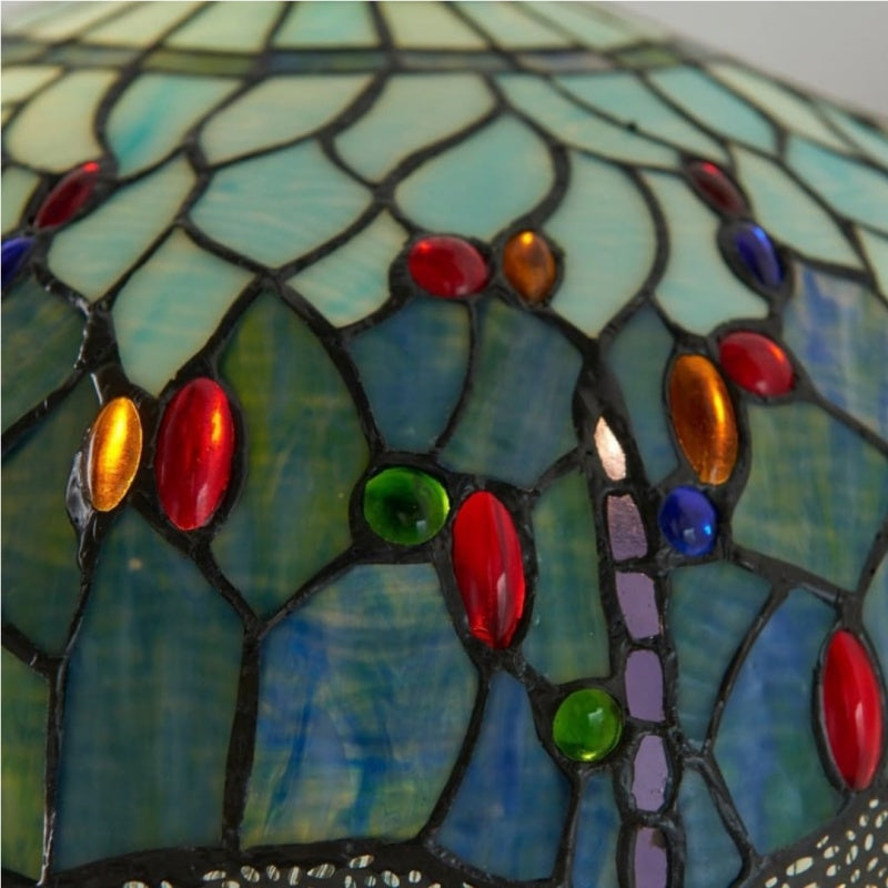 TiffStar Kunstglas Stehleuchte mit Ornamentmuster-Schirm – Stehlampe für Wohnzimmer | Souliia