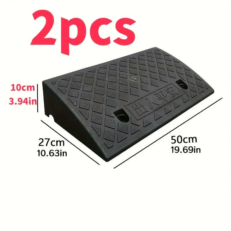 Set of 2 Curb Ramps, 10 cm Height, Made of PE - Souliia