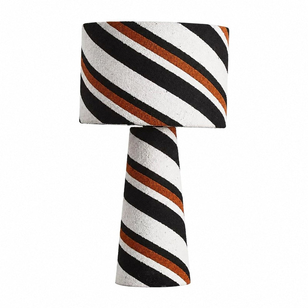 Striped Fabric Table Lamp | Souliia