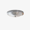 Rippled Glass Flush Mount Ceiling Light | Souliia