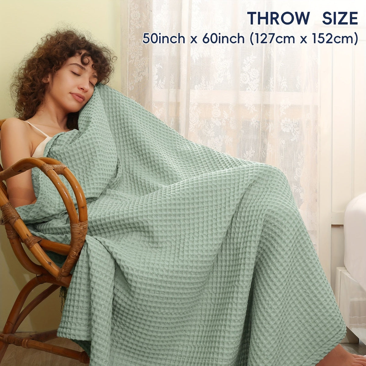 Cloudweave Cozy Waffle Throw Blanket — Lightweight, Durable Everyday Weave