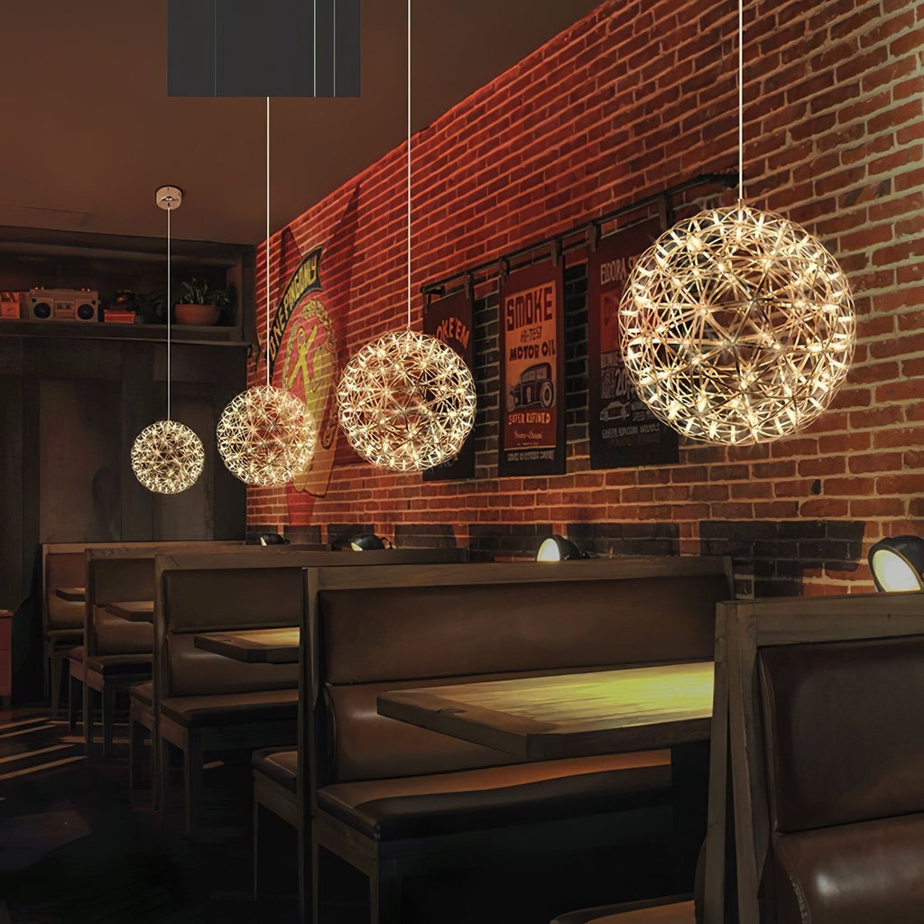 Silver Spark Ball Pendant Light | Souliia