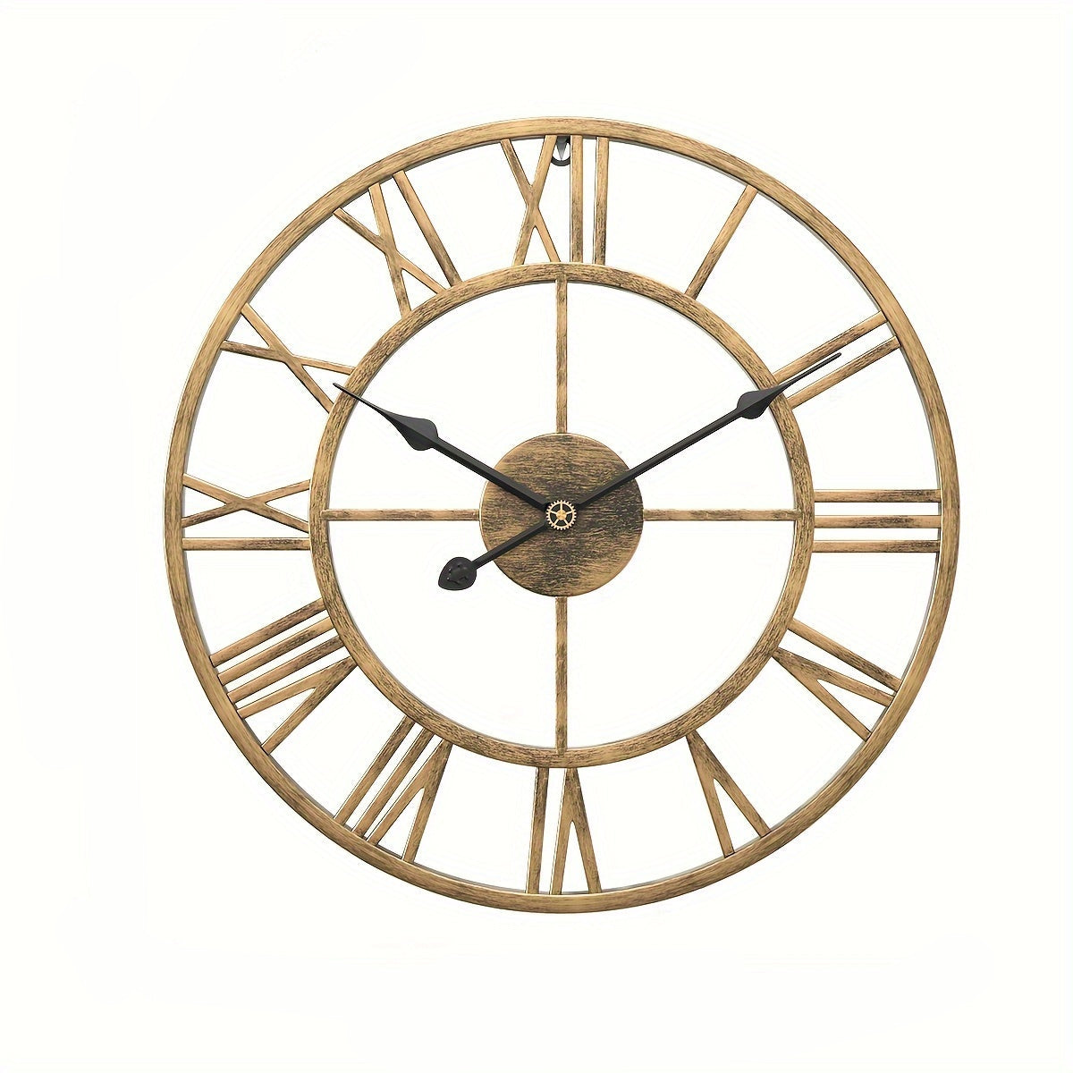 Serenetime Classic Round Wall Clock — Metal Frame, 30cm Diameter, Silent Sweep