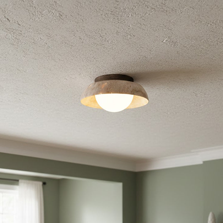 Lampada da soffitto Piedra in travertino | Souliia