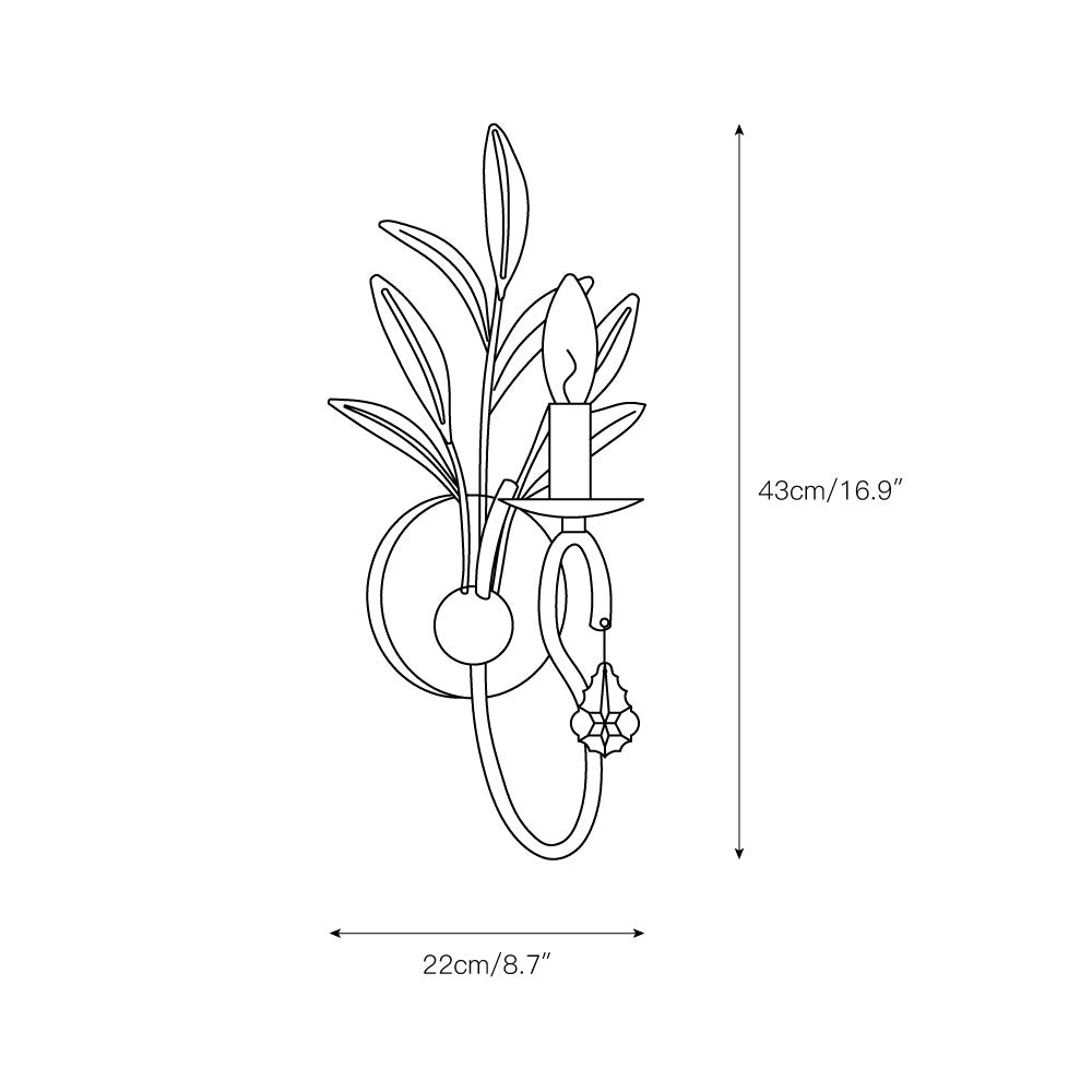 Lydia Crystal Sconces | Souliia