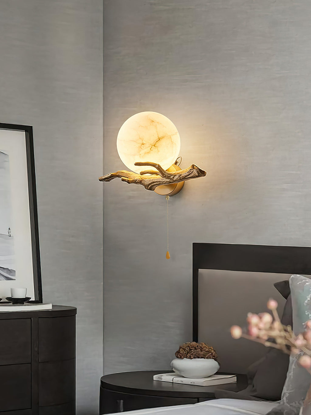 Retro Twigs Alabaster Wall Lamp | Souliia