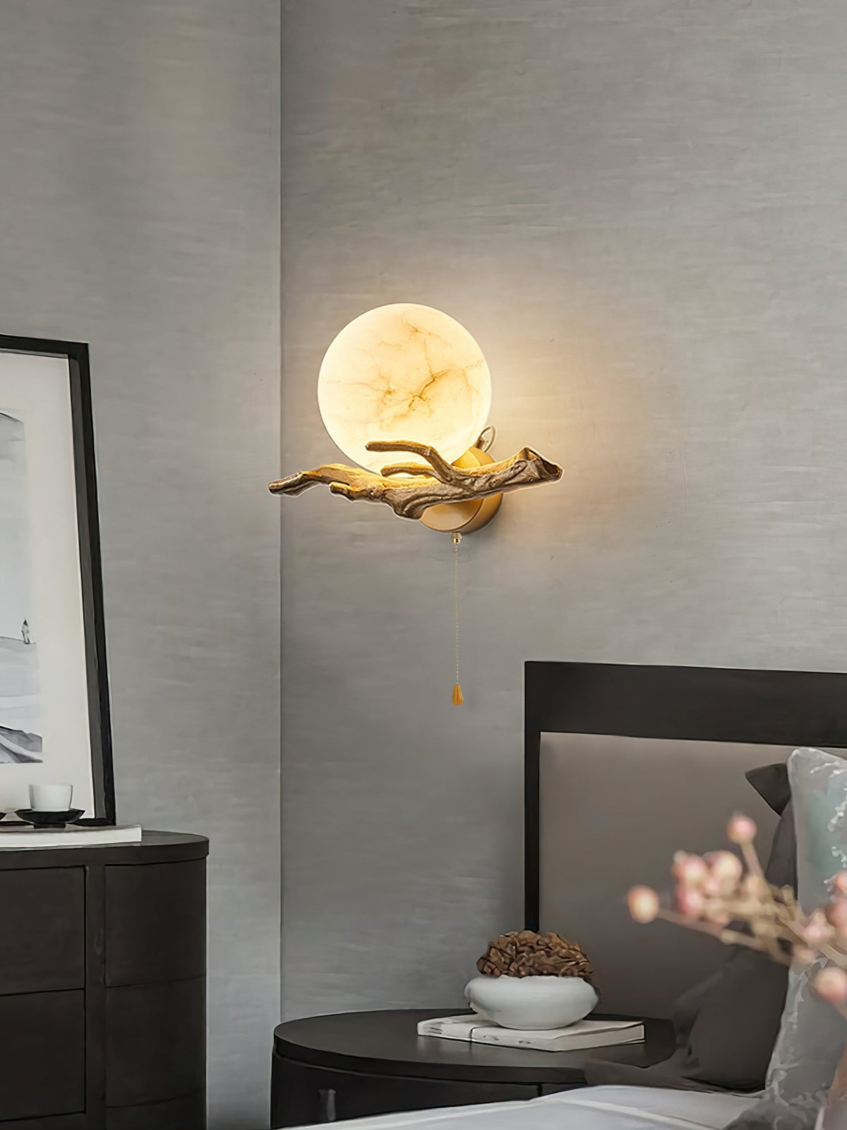 Retro Twigs Alabaster Wall Lamp | Souliia