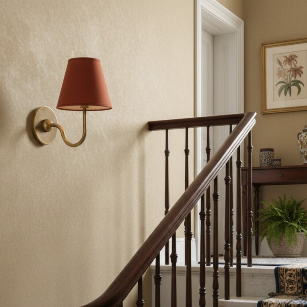 Luvora Fabric Shade Wall Sconce with Drum Shade - Classic Pleated Sconce Light | Souliia