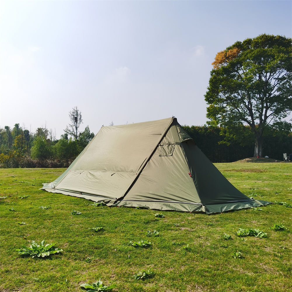 Winddichtes Zelt für Camping und Outdoor-Einsatz mit Ofenöffnung – 4 Jahreszeiten - Souliia