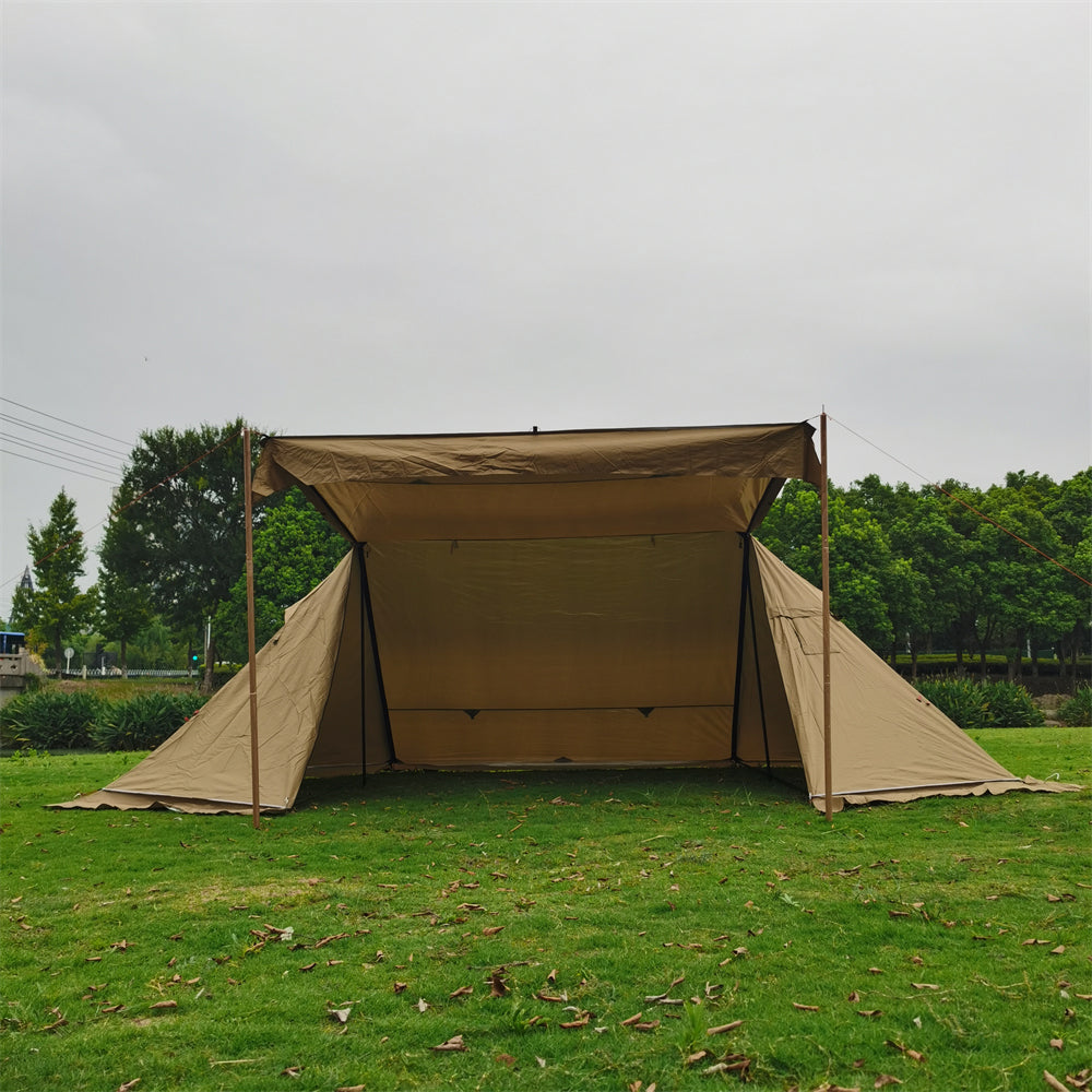 Winddichtes Zelt für Camping und Outdoor-Einsatz mit Ofenöffnung – 4 Jahreszeiten - Souliia