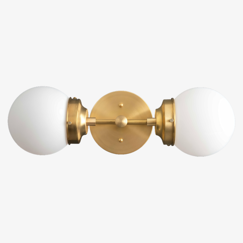 Lumio Globe Modern Geometric Wall Sconce – Elegant Art Deco Vanity Fixture for Powder Room or Hallway | Souliia