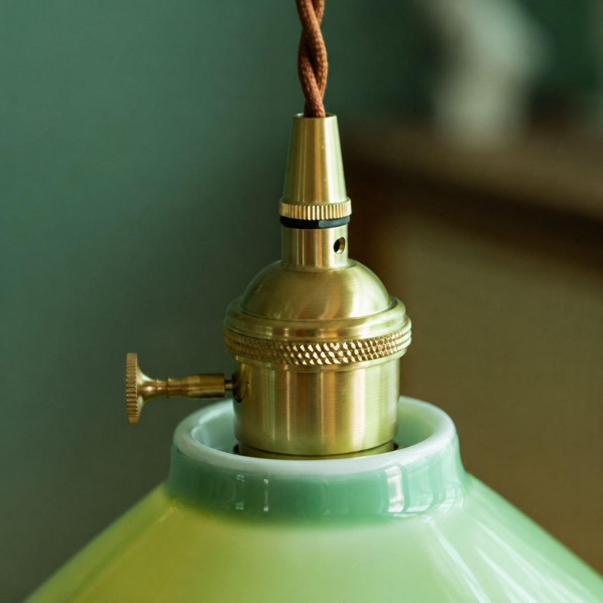 Plum Green Ceramic Pendant Light | Souliia