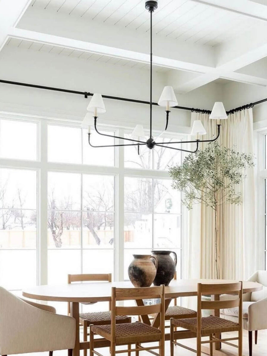 Sleek Chandelier Featuring Layered Linear Silhouette | Souliia
