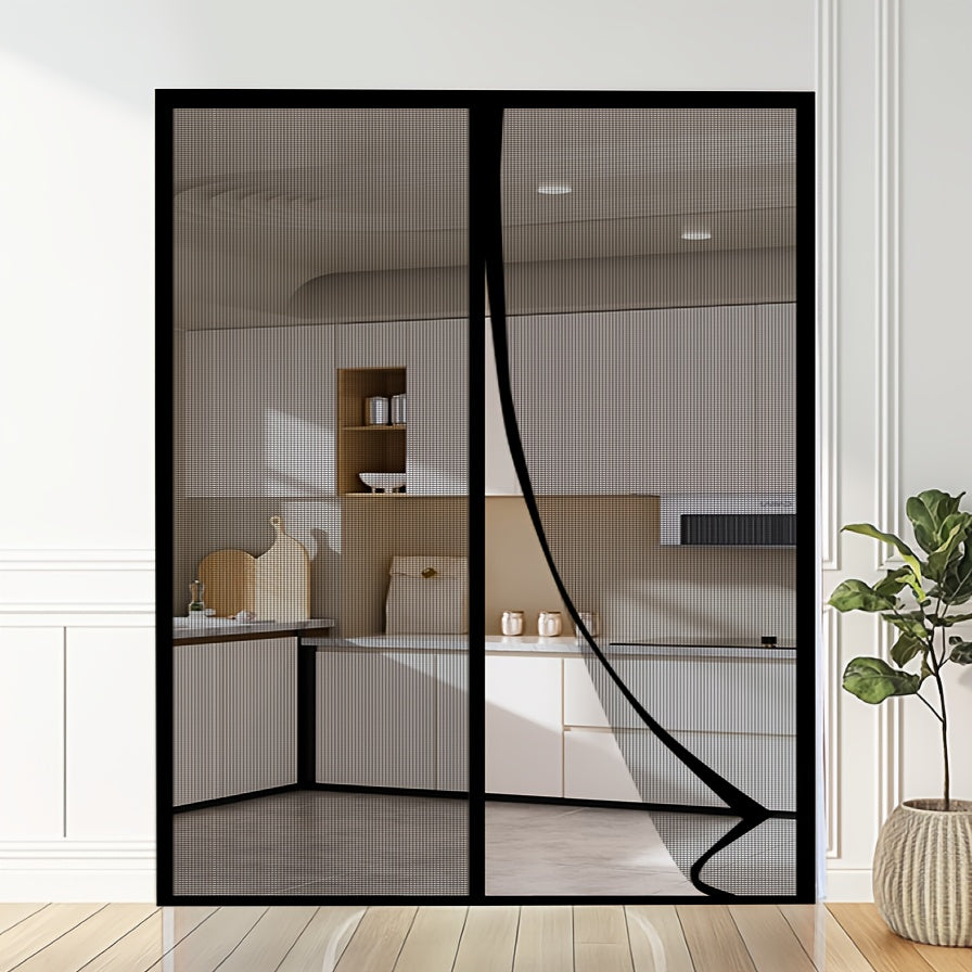 Magnaseal Magnetic Door Mesh Curtain — Drill Free Installation, Automatic Closure