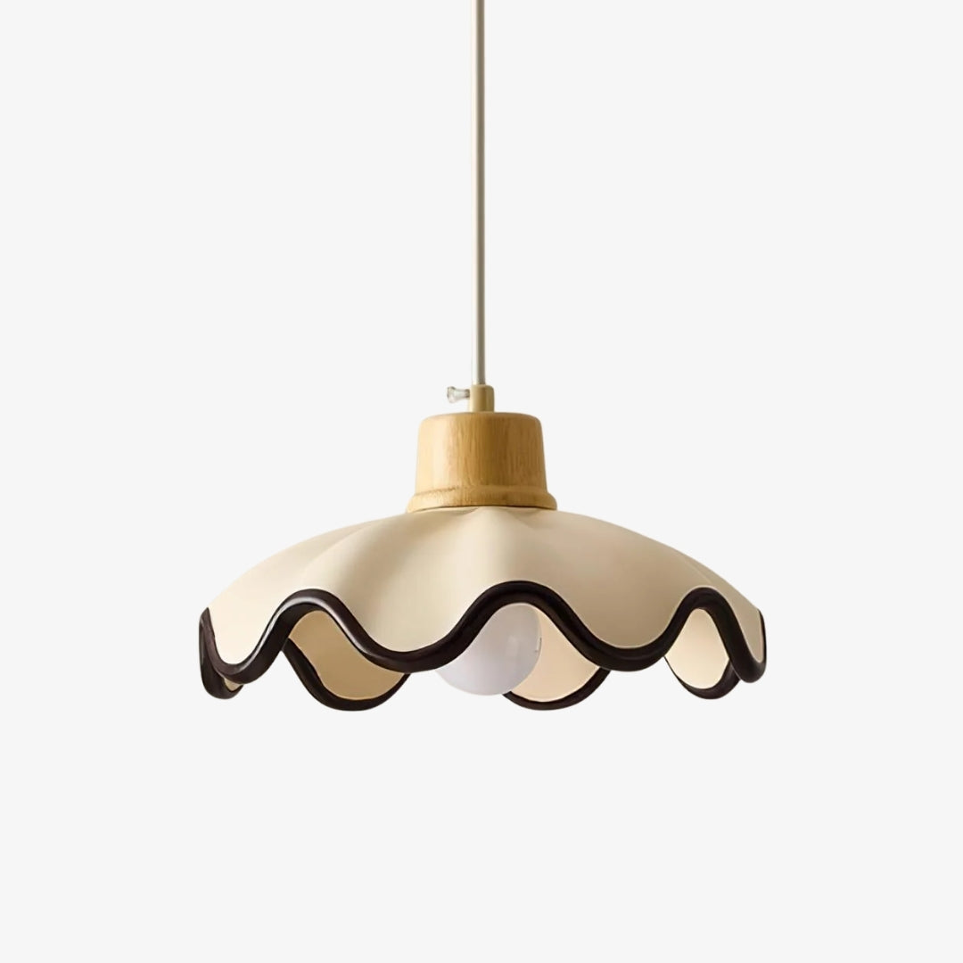 Resinova Wave-shaped Pendant Light - Modern Metallic Resin for Dining Rooms and kitchens | Souliia