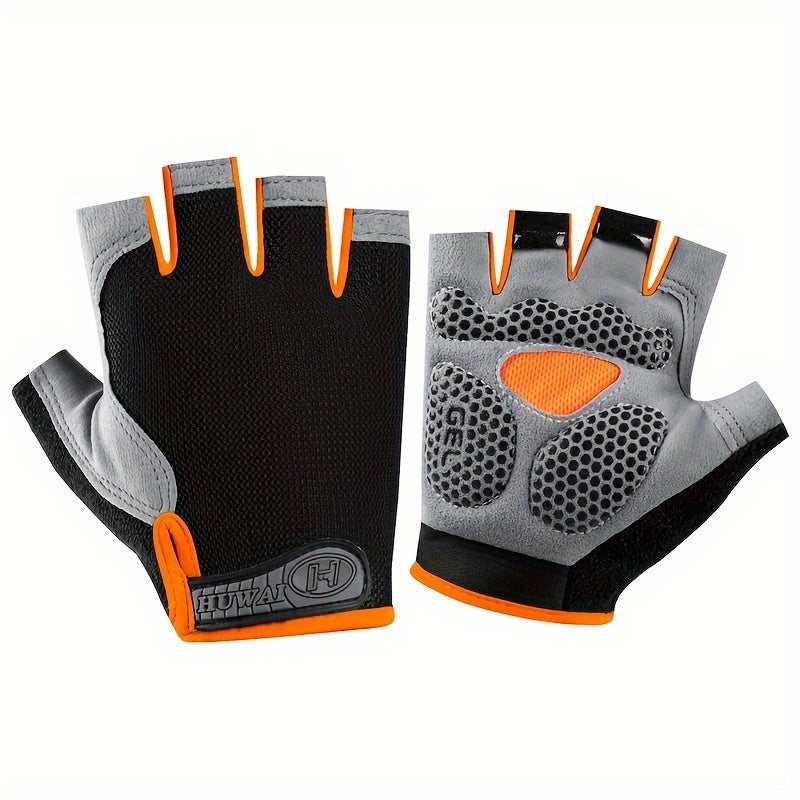AthletiQ Half-Finger Outdoor Gloves, Universally Sized for Men & Women