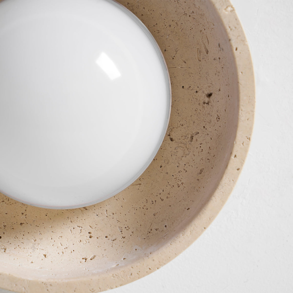 Lampada da soffitto Piedra in travertino | Souliia