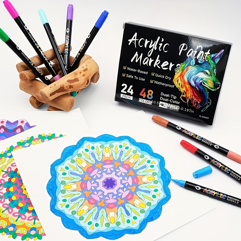 Set of 120 Acrylic Markers - Souliia