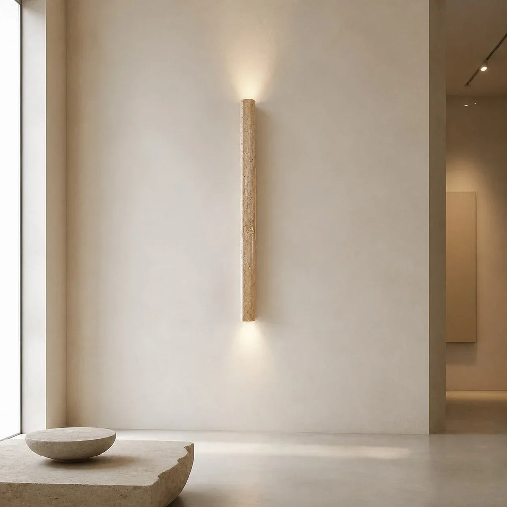 Stone Linear Wall Sconce, Up Down Wall Light for Hallway, Vanity, Bedroom and Stairway | Souliia