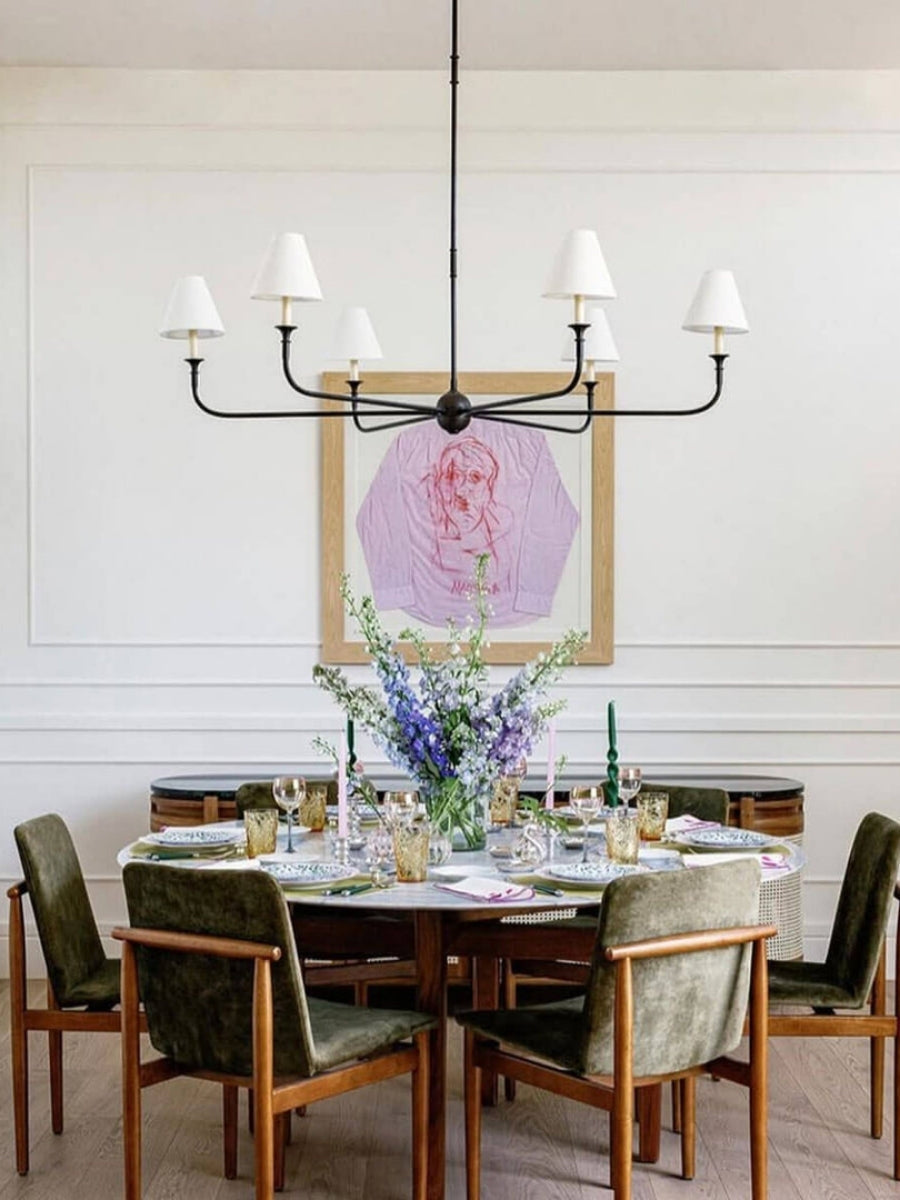 Sleek Chandelier Featuring Layered Linear Silhouette | Souliia