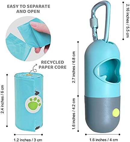 Porte-sacs à déjections éclairé par LED - Distributeur lumineux à bouton unique