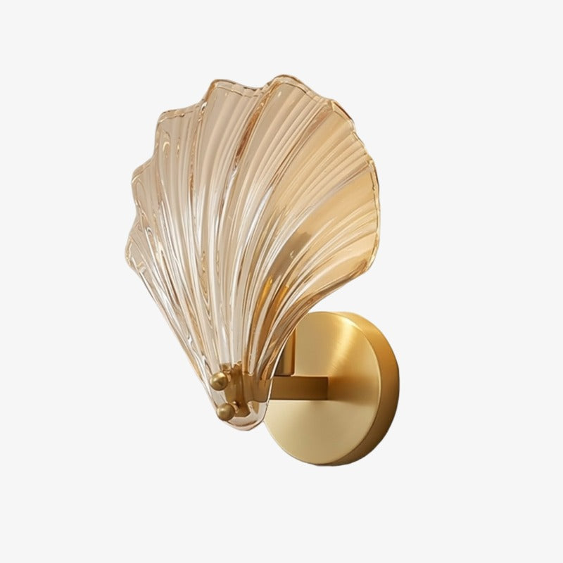 Shellora Stylish Shell Wall Light – Sculptural Glass and Metal Wall Lamp for Home N44 | Souliia