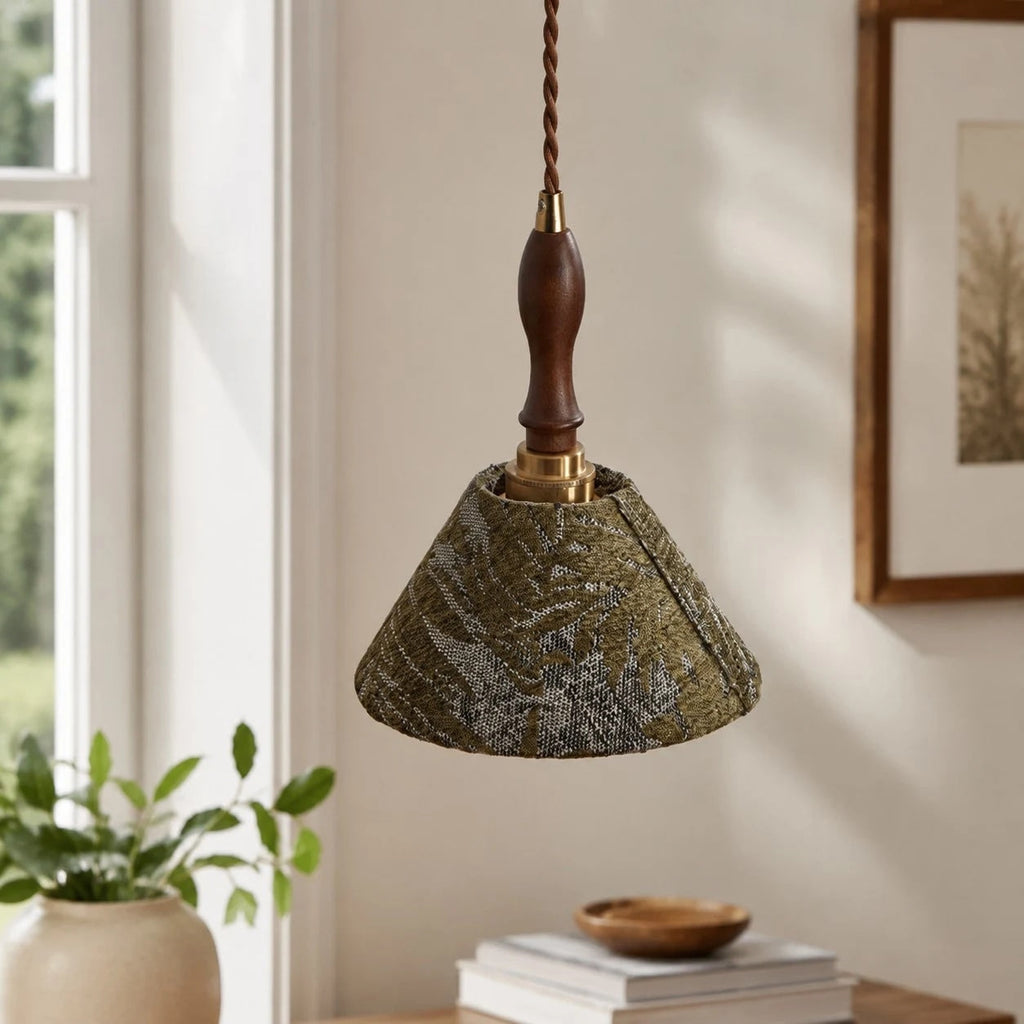 Wabi-sabi-pendellampe i stof | Souliia