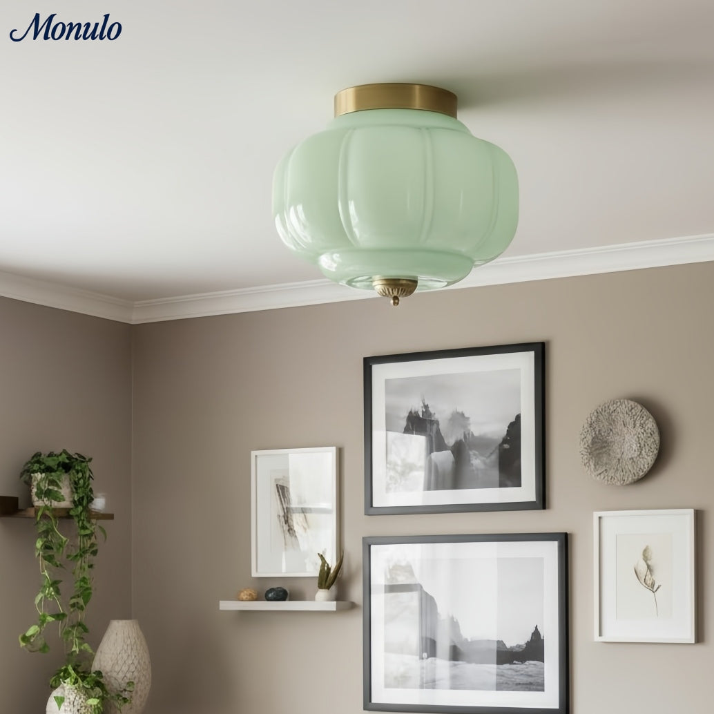 Retro Milk Semi Flush Mount Eloise Ceiling Light | Souliia