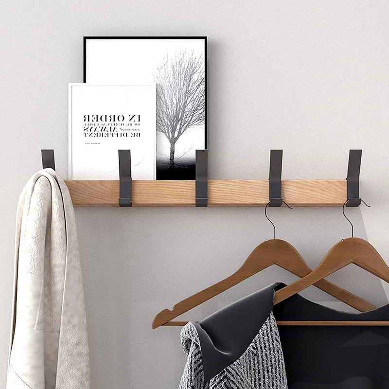 Wall-Mounted Coat Hanger with Adjustable Double Hooks | Space-Efficient Storage | Adjustable Double Hooks | Nordivo - Souliia